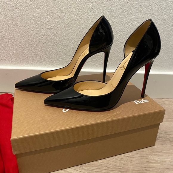 Christian Louboutin Shoes - Christian Louboutin Iriza Black Patent Size 38 100 mm